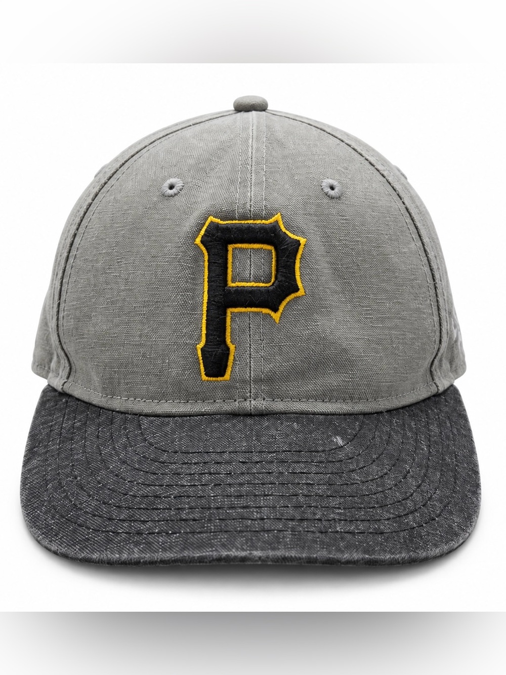 New Era Pittsburgh Pirates 59FIFTY Cooperstown Fitted Hat 7 5/8 Gray Black